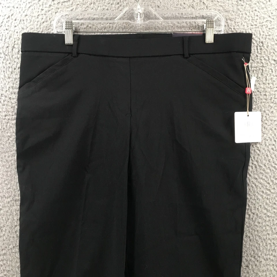 Pantalones capri ajustados Rafaella Comfort para mujer 18 anchos negros mezcla de rayón elásticos NUEVO Foto 2 de 4