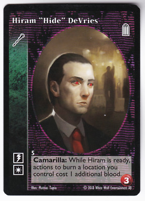 Hiram ''Hide'' DeVries Ventrue Keepers of Tradition 2018 BCP V:TES VTES Vampire