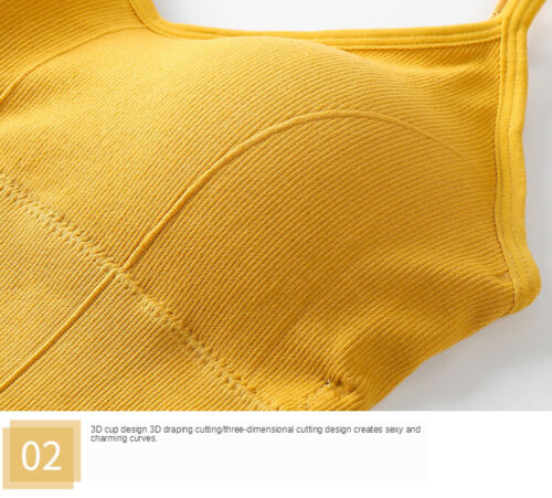 Damen lässige Basic Spaghetti ärmellose kurze Tank-Tops kurz geschnitten ärmellose Shirts - Bild 10 von 20