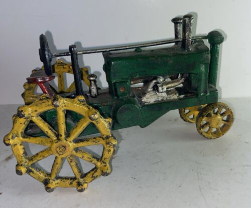 Green 1/16 Scale OP Cast IRON --Steel Wheeled - Tractors of the Past