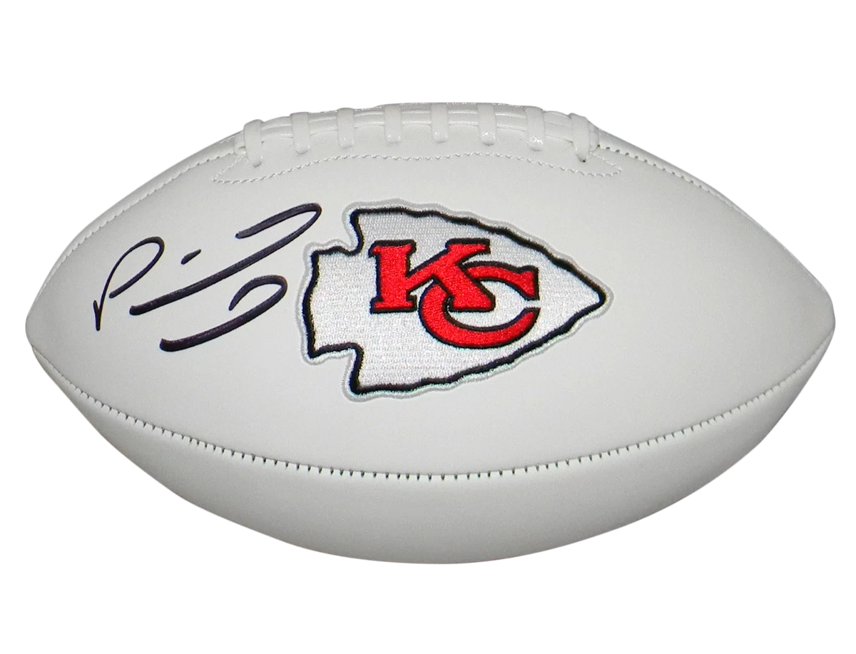 PATRICK MAHOMES AUTOGRAPHED KANSAS CITY CHIEFS WHITE LOGO FOOTBALL BECKETT