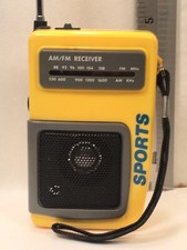 PORTABLE RADIO STREET BEAT PR-33 Works EUC Yellow w/ wrist strap