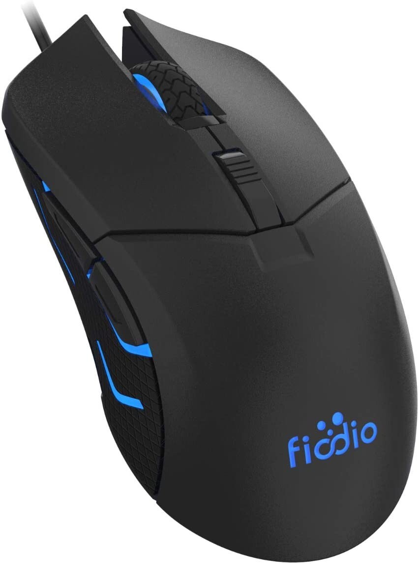 FIODIO 5500 DPI Wired Gaming Mouse with Breathing Light and Ergonomic Design