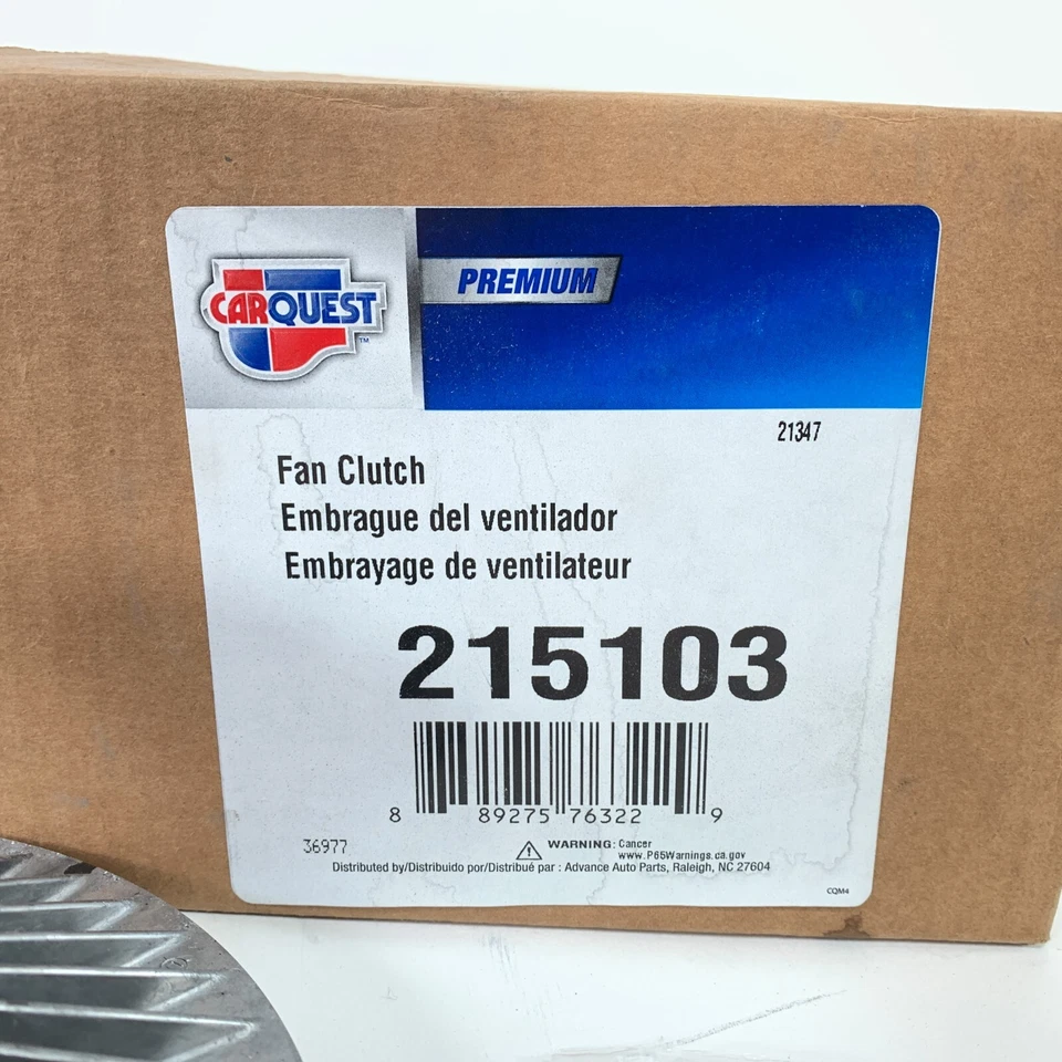 Embrague ventilador Carquest 215103 7" para 87-90 Chevy GMC 2,5 L L L4 S10 Blazer Safari Foto 2 de 4