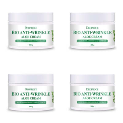Deoproce Bio Anti-Falten Aloe Creme 100g*4 Stück - KOSTENLOSER VERSAND