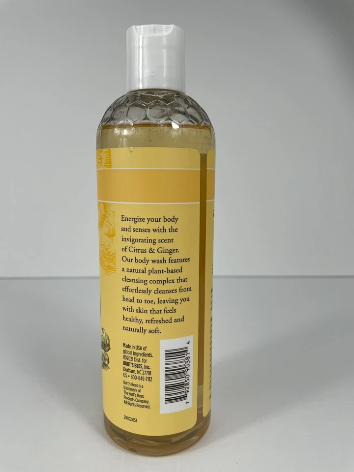 Burt's Bees Energizing Body Wash Citrus & Ginger 12 oz NEW - Image 2 of 3