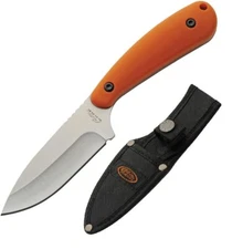 Rite Edge Fixed Knife 3.5" Satin 3Cr13 Steel Skinner Blade Orange ABS Handle