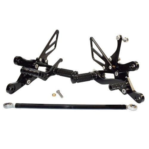 Nero rearset pedane arretrate regolabili poggiapiedi per YAMAHA YZF R1 1998-2003 - Picture 2 of 6