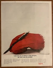 1962 Scripto Tilt-Tip Pen Santa’s Hand Holiday Christmas Vintage Print Ad