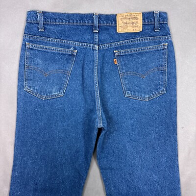 Vtg Levis 517 Jeans Mens 36x30 Blue Orange Tab Bootcut USA Made