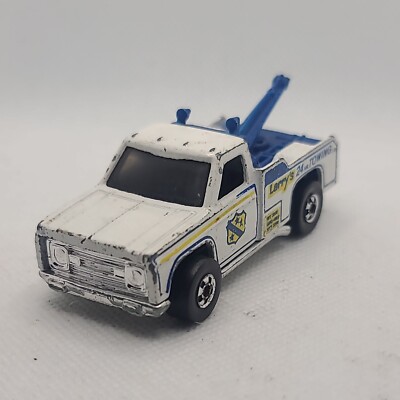 1974 Hot Wheels Redline White Ramblin' Wrecker Larrys Towing Tow