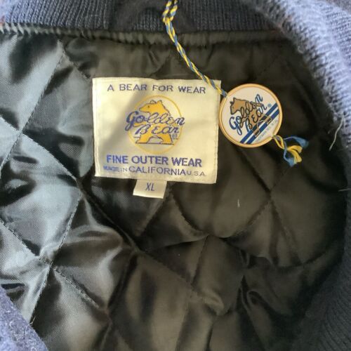 2012 Late Show David Letterman Wool Varsity Jacket Made USA Size XL Golden Bear - Picture 10 of 14