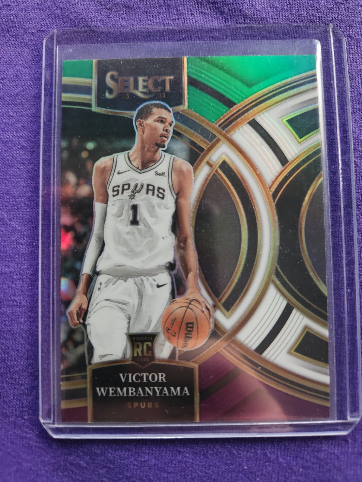 2023-24 Panini Select Premier Level Tri-Color Prizm #121 Victor Wembanyama Spurs