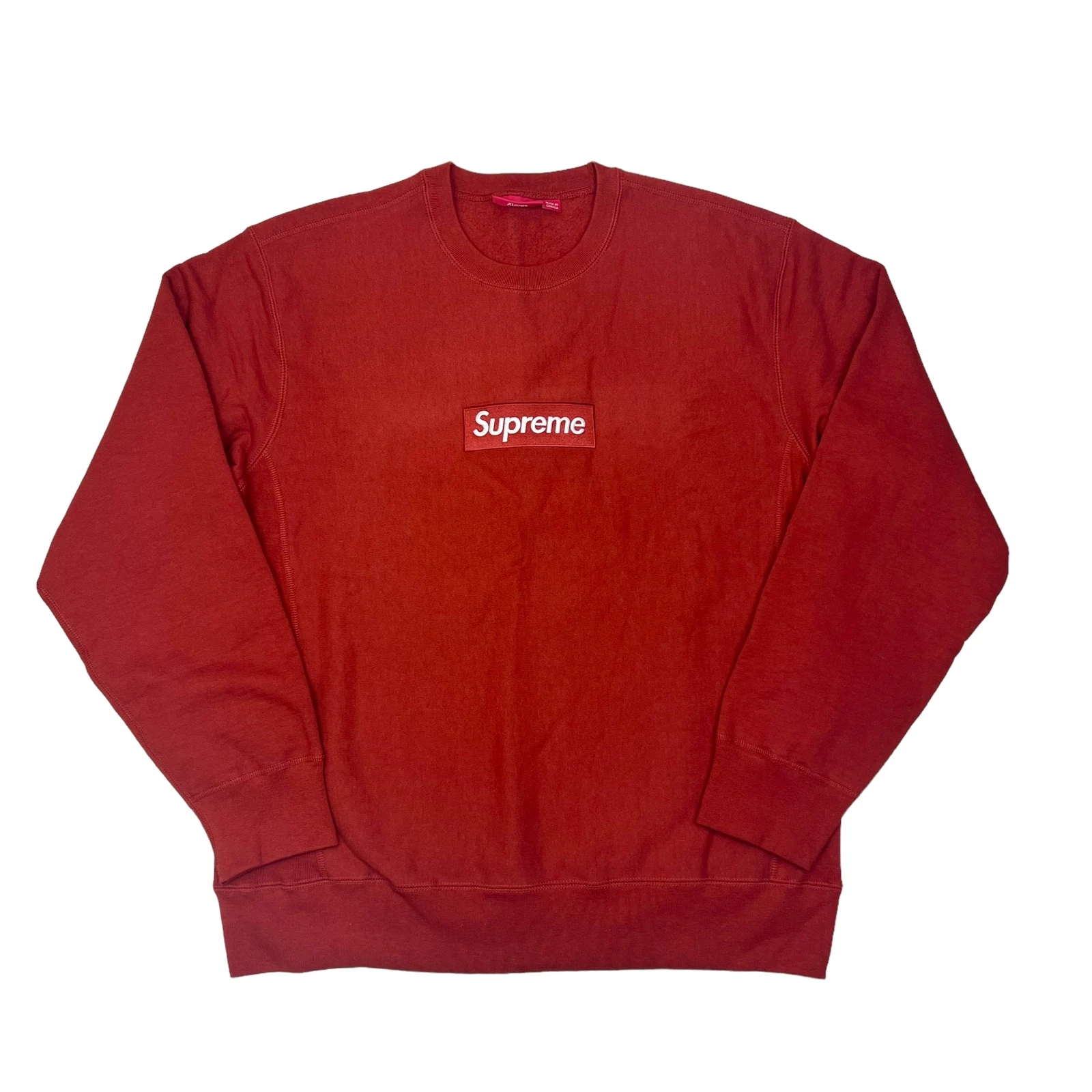 Sweat shirt logo Supreme FW18 Rust Box *Neuf*