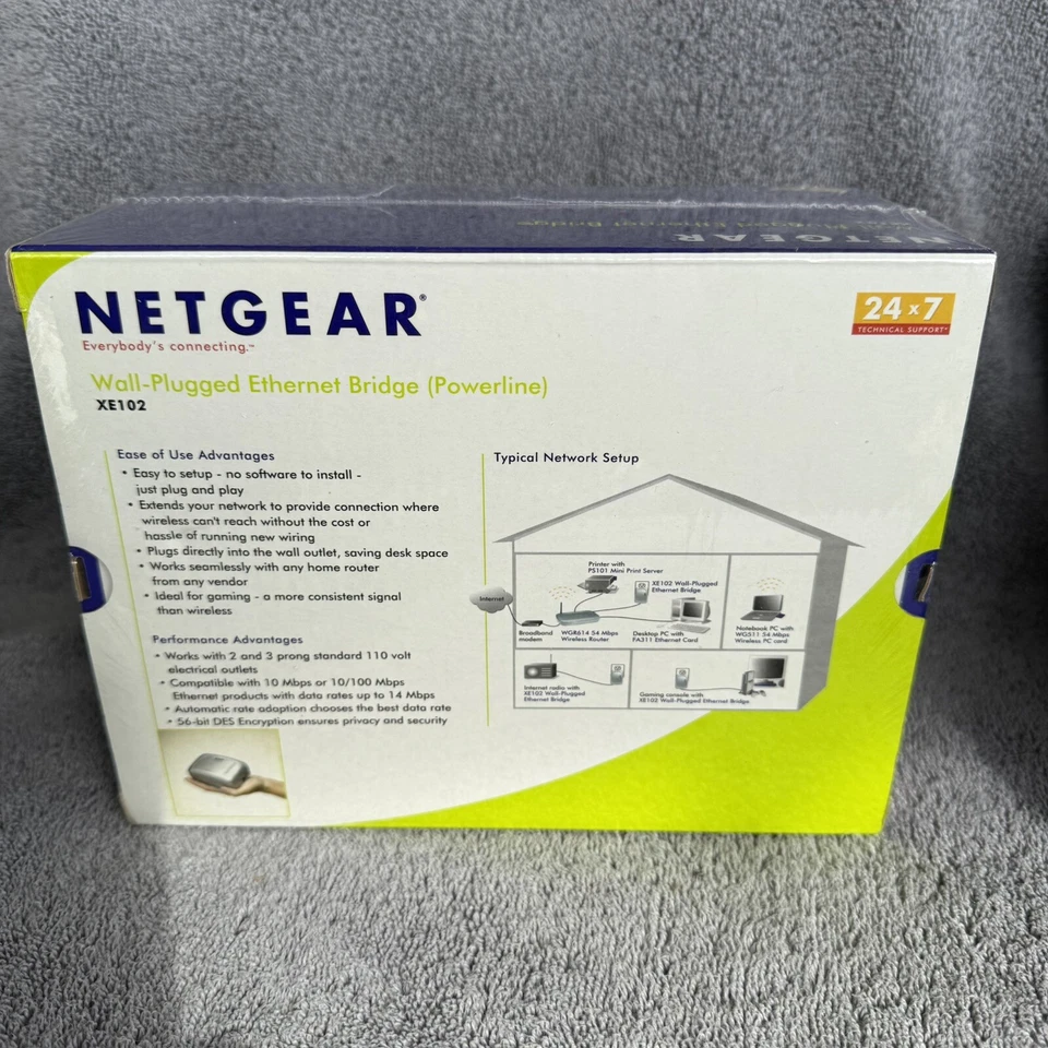 NETGEAR XE102 Wall-Plugged Ethernet Bridge New - Image 2 of 4