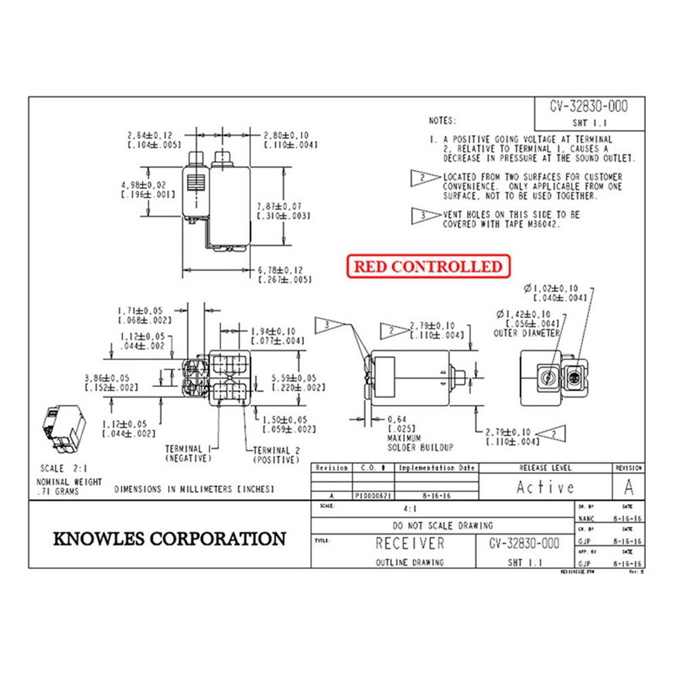 2pcs Knowles GV-32830 Quad Balanced Armature Driver BA Speaker Receiver ...