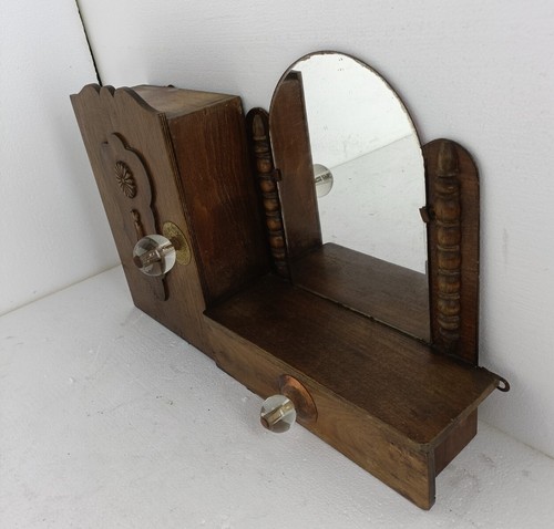 Art Deco Art Nouveau Medicine Apothecary Cabinet Kitchen Bathroom Hanging Double - Picture 2 of 10