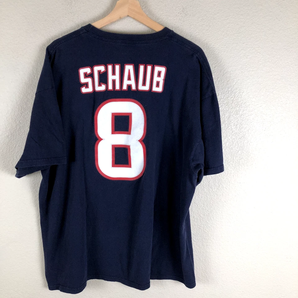 Camiseta de fútbol americano Matt Schaub de los Houston Texans de la NFL para hombre 2X grande azul logotipo central #8 Foto 2 de 4