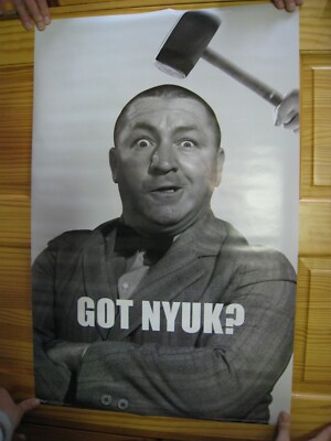 3 Stooges Poster Three Curly Got Nyuk? Milk?