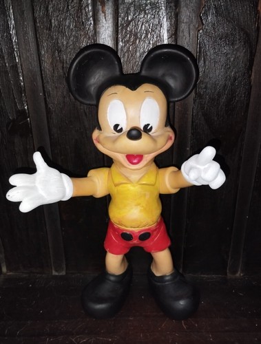 DE COLECCIÓN RARA ARGENTINA WALT DISNEY MICKEY MOUSE FIGURA GRANDE DE GOMA RAYITO DE SOL - Imagen 8 de 9