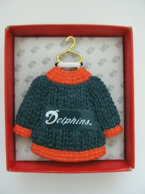 New in Box Classic Miami Dolphins Team Sweater Christmas Holiday