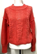 Free People Bell Song Pullover Sweater in Lyra Reef NWT Size Medium Retails $98