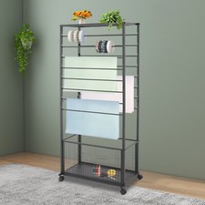 Ribbon Holder Organizer Rack w/Wheels Large Capacity Ribbon Stand Organizer