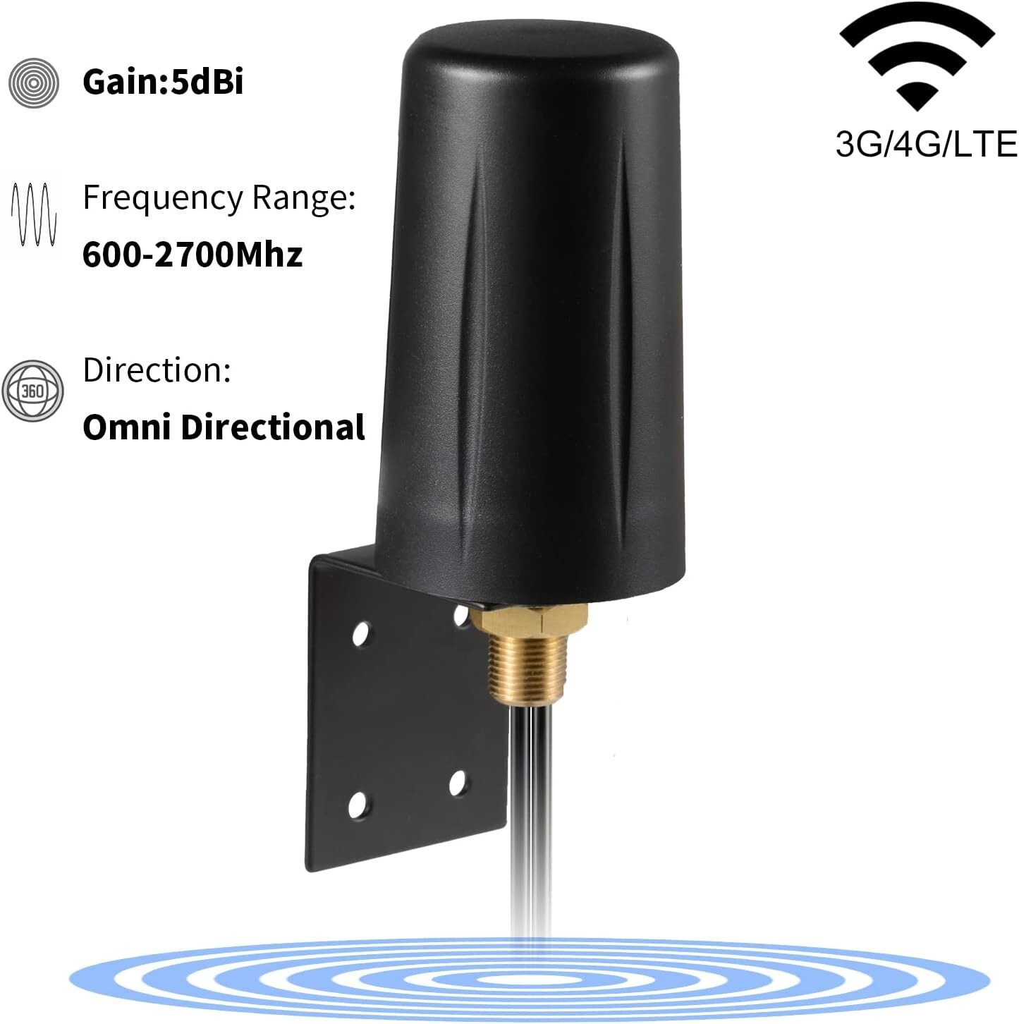 SMA Magnetic Mount Spring Antenna 5dBi 3G 4G LTE - Tech In Budgets - Foto 9
