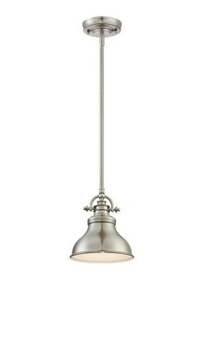 Quoizel ER1508BN Emery Vintage Mini Pendant Lighting, 1-Light, Brushed Nickel - Picture 1 of 6