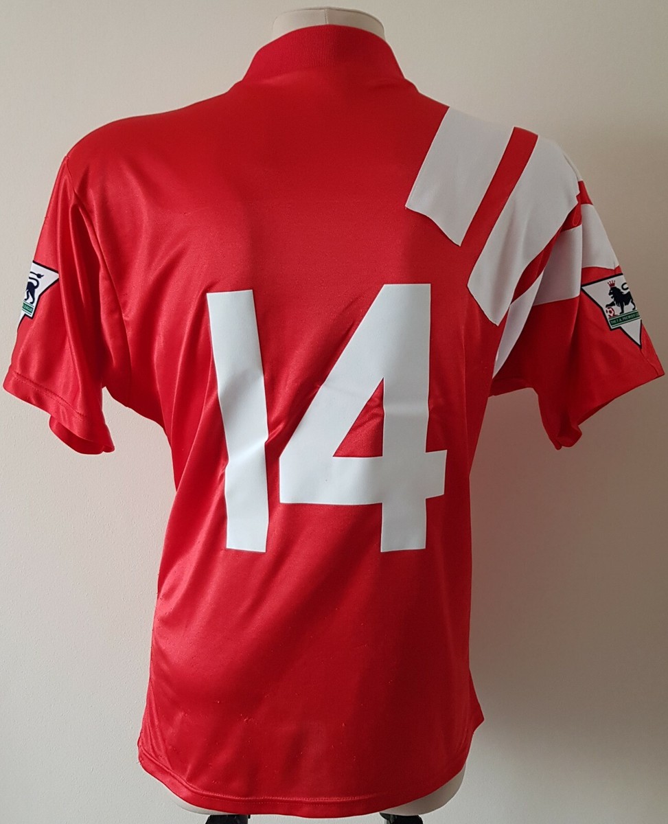 Liverpool 1992 - 1993 Home football Adidas equipment shirt #14