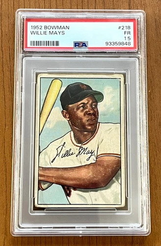 1952 Bowman Willie Mays #218 Just Graded PSA New York Giants HOF Very Rare