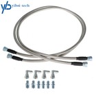 For TH350 700R4 TH400 SS Braided Transmission Cooler Hose Lines 52" Length