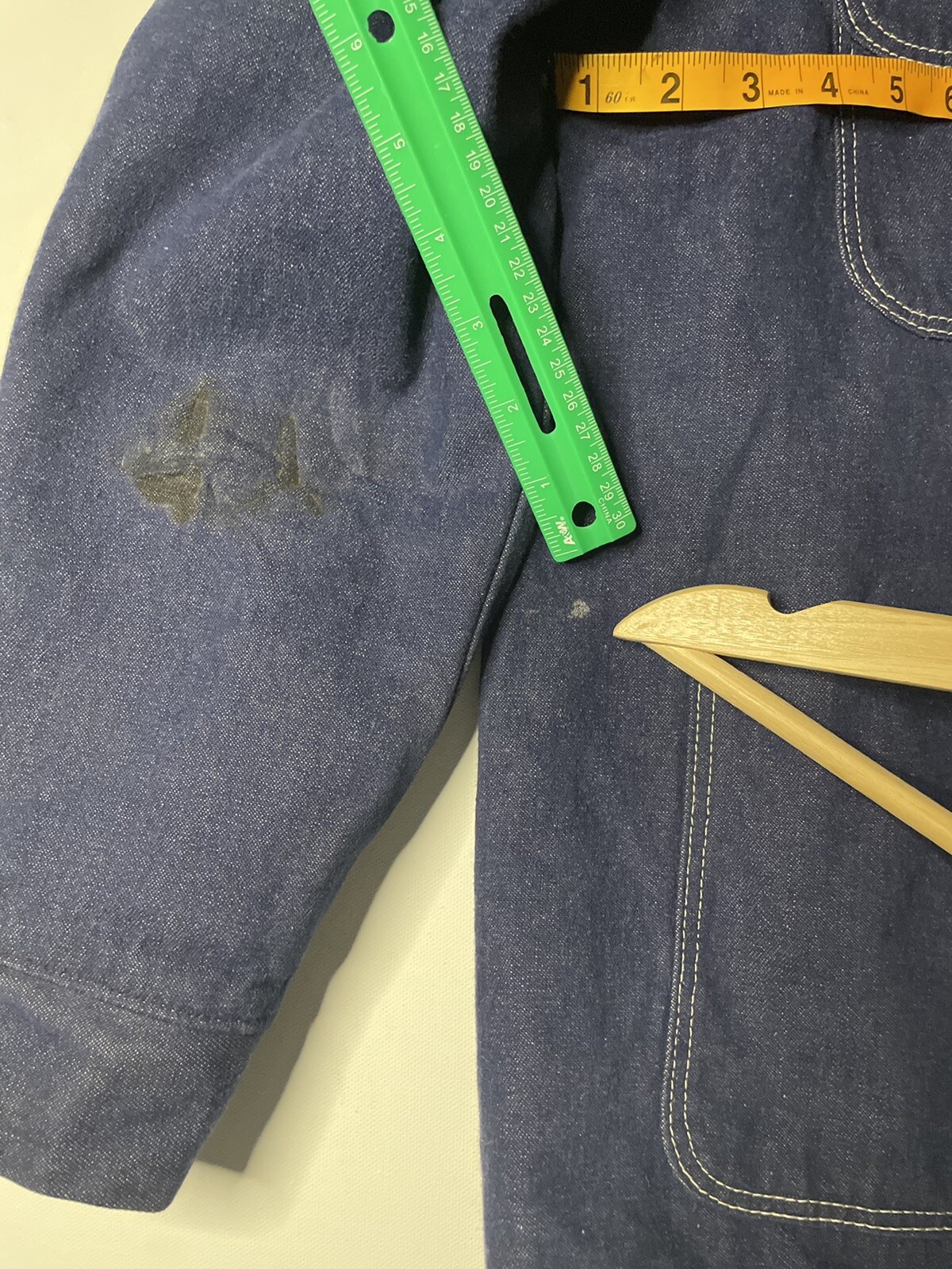 vintage Wrangler blanket lined denim chore jacket coat sanforized Blue Bell image 8