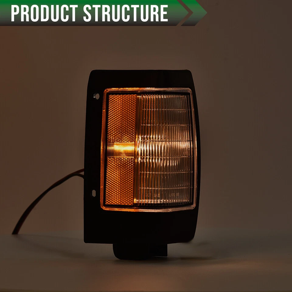 Luces de señalización laterales de esquina de estacionamiento negras aptas para camioneta Nissan D21 90-97 Foto 3 de 4