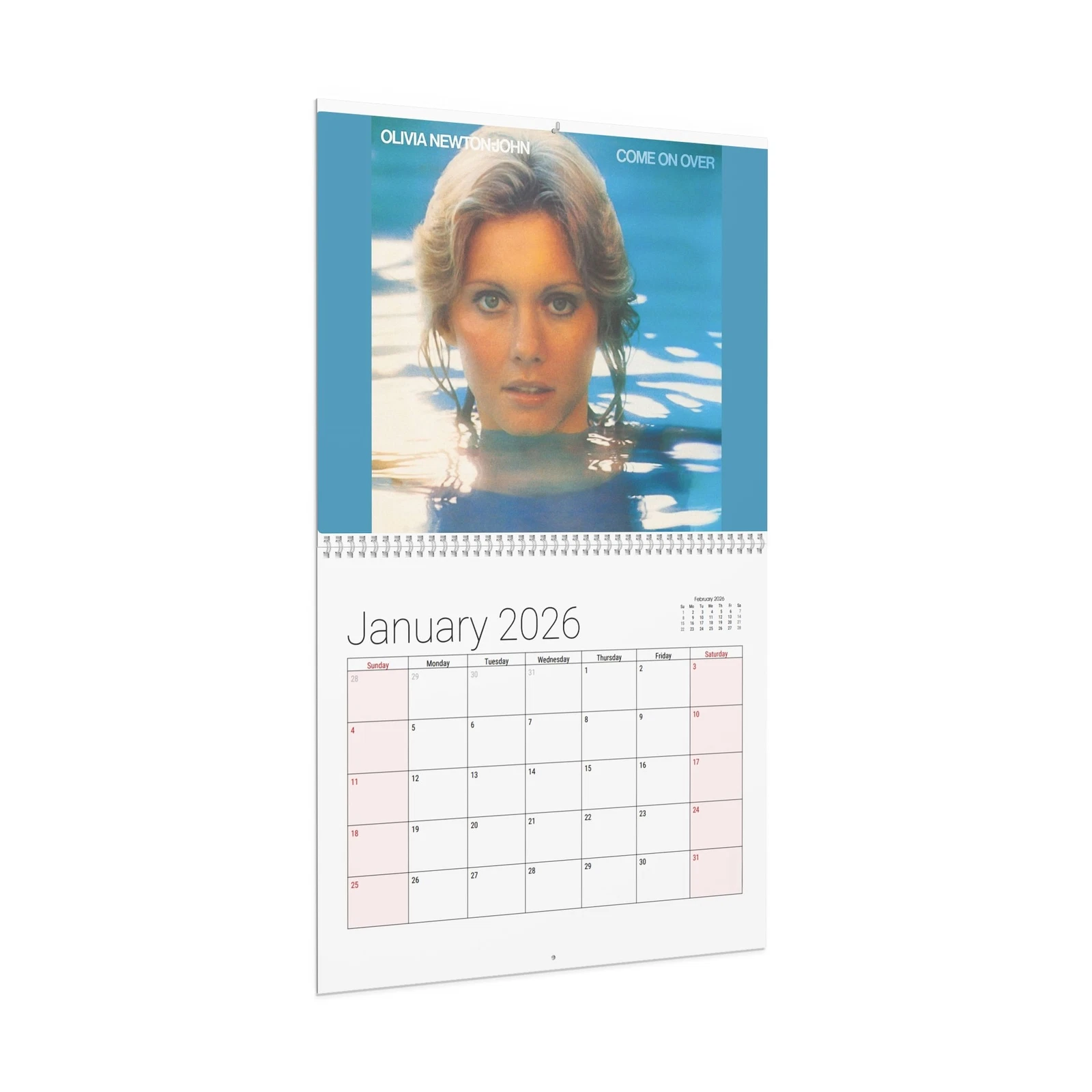 Olivia Newton-John 2026 Wall Calendar - Home Decor, Music Fan Gift, Monthly