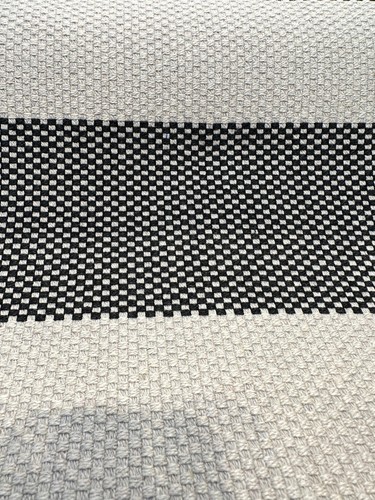 Sunbrella Cinta Coal Rib Bar Stripe Heavy Outdoor Upholstery Fabric By the yard - Picture 4 of 5