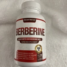 Berberine Supplement 1800mg - Premium Berberine HCl 97% High Purity Berberine...