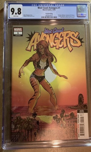 West Coast Avengers #1 CGC 9.8 2nd Print Variant RARE Only 2 On Census