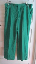 Vintage LL Bean Green Golf Pants Mens 34x28 Adjustable Waist Made in USA Loud