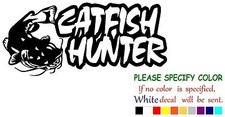 Catfish Hunter Fishing Graphic Die Cut decal sticker Car Truck Boat Laptop 7"