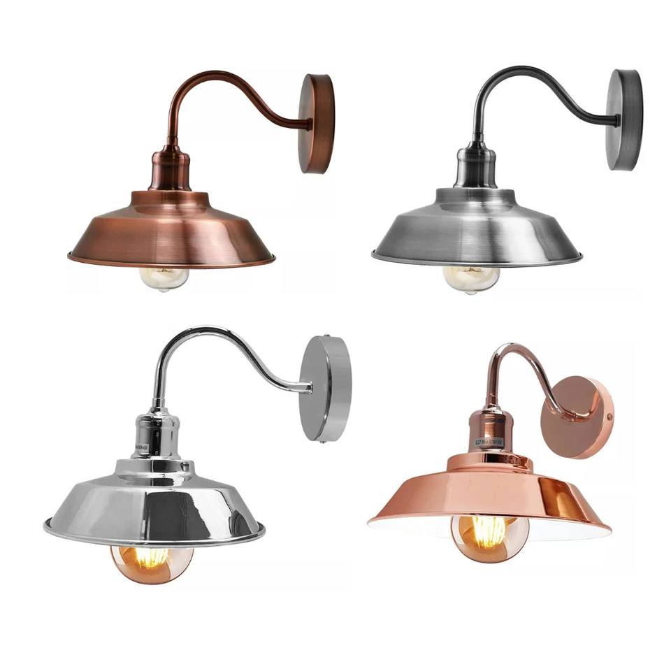 Retro Wandlampe Vintage Wandspot Wandleuchte matt Industrie Wohnzimmer Flur E27 - Bild 1 von 4