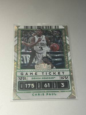 2020 Panini Contenders Draft Picks Chris Paul Green Explosion Game Ticket #38