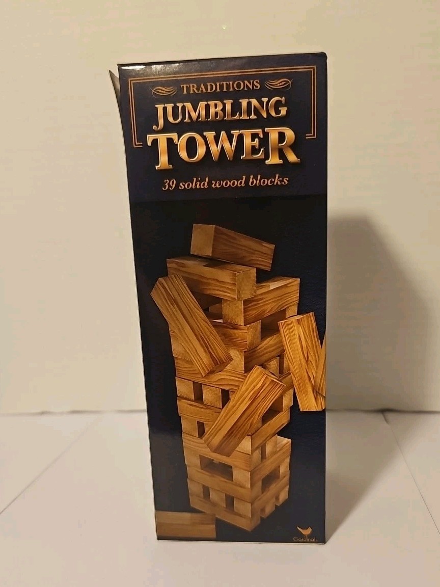 Tumbling Tower Stacking Blocks Game Classic 39 Wood Piece Gift Set New