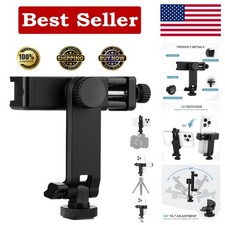 Universal Cell Phone Tripod Mount Adapter, Camera Hot Shoe Phone Holder Clamp wi
