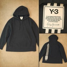 Y 3 Big Silhouette Rare Large Size Adidas Black Hoodie