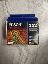 Genuine Epson 252 Black Cyan Magenta Yellow Ink Cartridges Multicolor Exp 4/2027