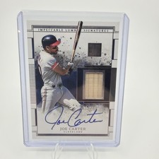 Joe Carter Cleveland Guardians 2025 Impeccable Lumber Signatures Bat Auto  33/99