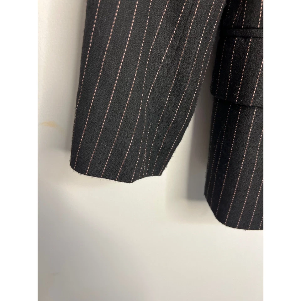 Blazer De Colección The Villager Mujer Sencillo Pecho Talla 4 Rayas Preppy Work Foto 2 de 4