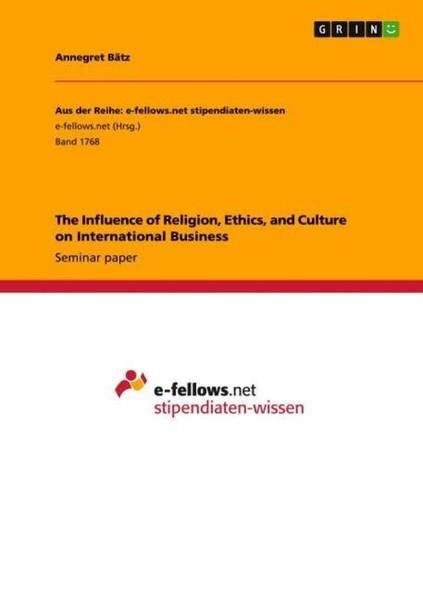The Influence Of Religion, Ethics, And Culture On International Business An ...-image
