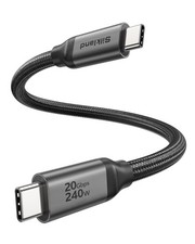 USB C Data Cable 20Gbps 1FT USB 3.2 Gen 2x2 240W PD 5K 4K 60Hz Monitor Cord